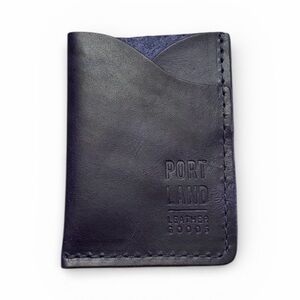 PORTLAND LEATHER Minimalist Card Wallet Cowboy Blue